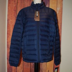 woman's pack-able down Tommy Hilfiger coat med